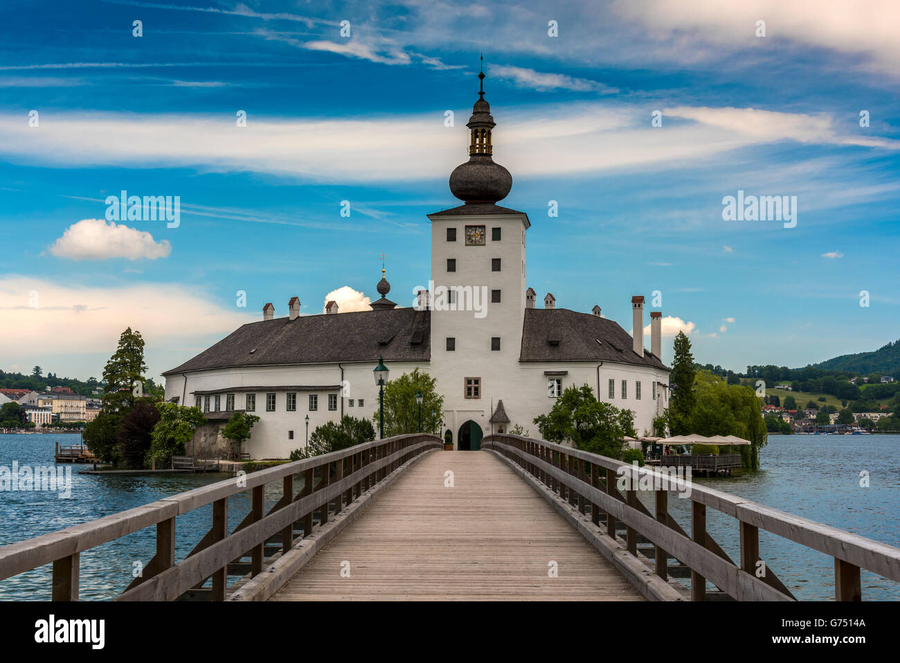 Schloss Ort castillo, Gmunden, Upper Austria, Austria Foto de stock