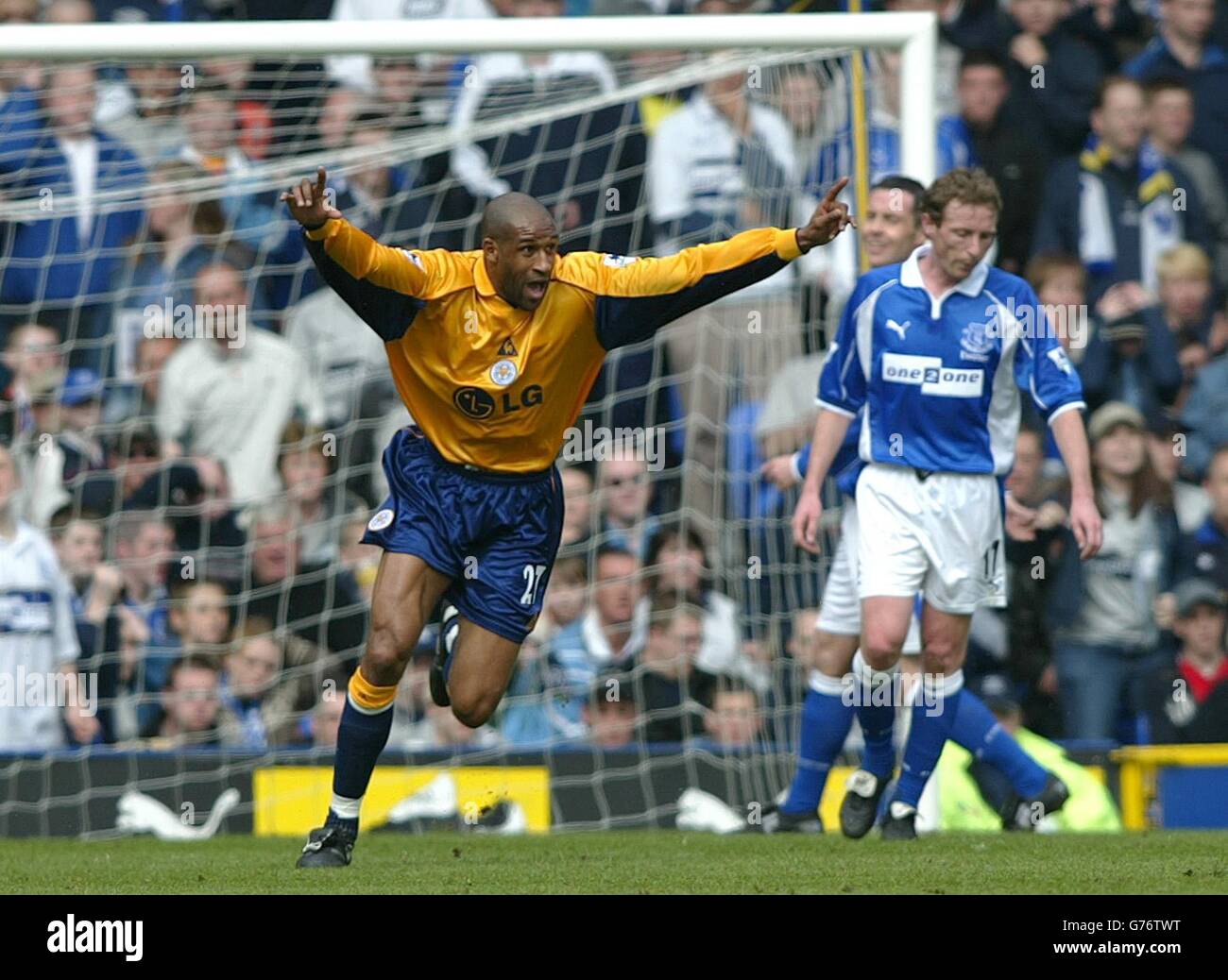 Everton v Leicester Foto de stock