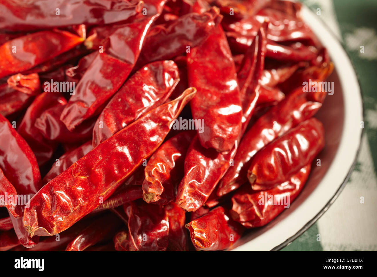 Chiles chinos secos Foto de stock