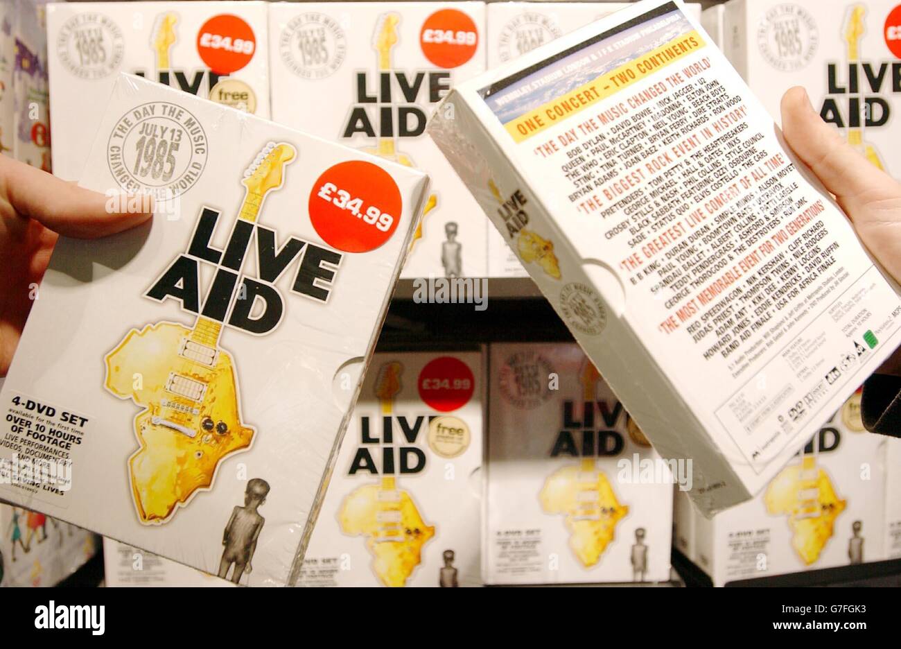 Live aid dvd fotografías e imágenes de alta resolución - Alamy