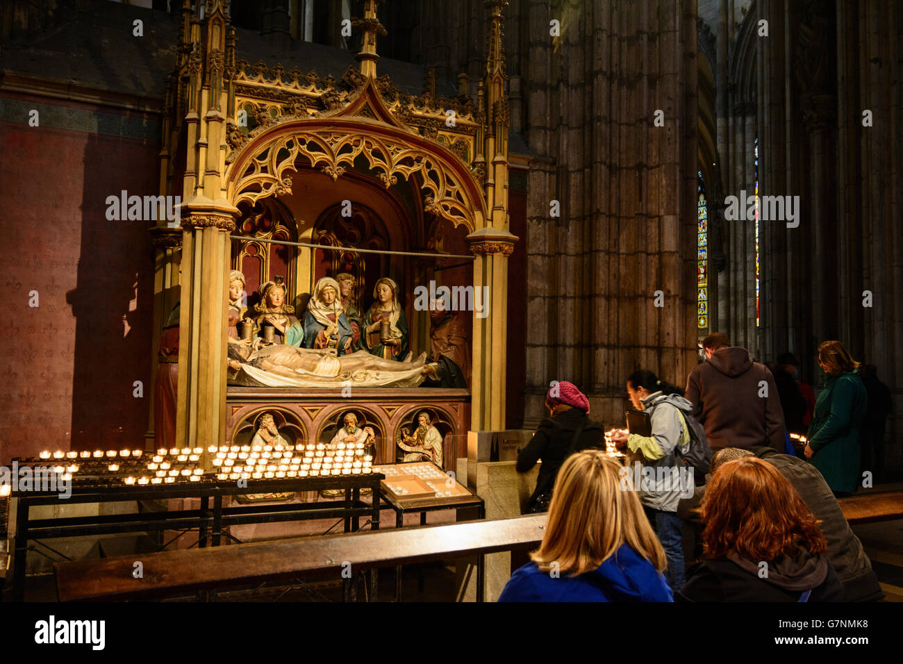 Catedral altar lateral, Köln, Colonia, Alemania Nordrhein-Westfalen, Renania del Norte-Westfalia. Foto de stock