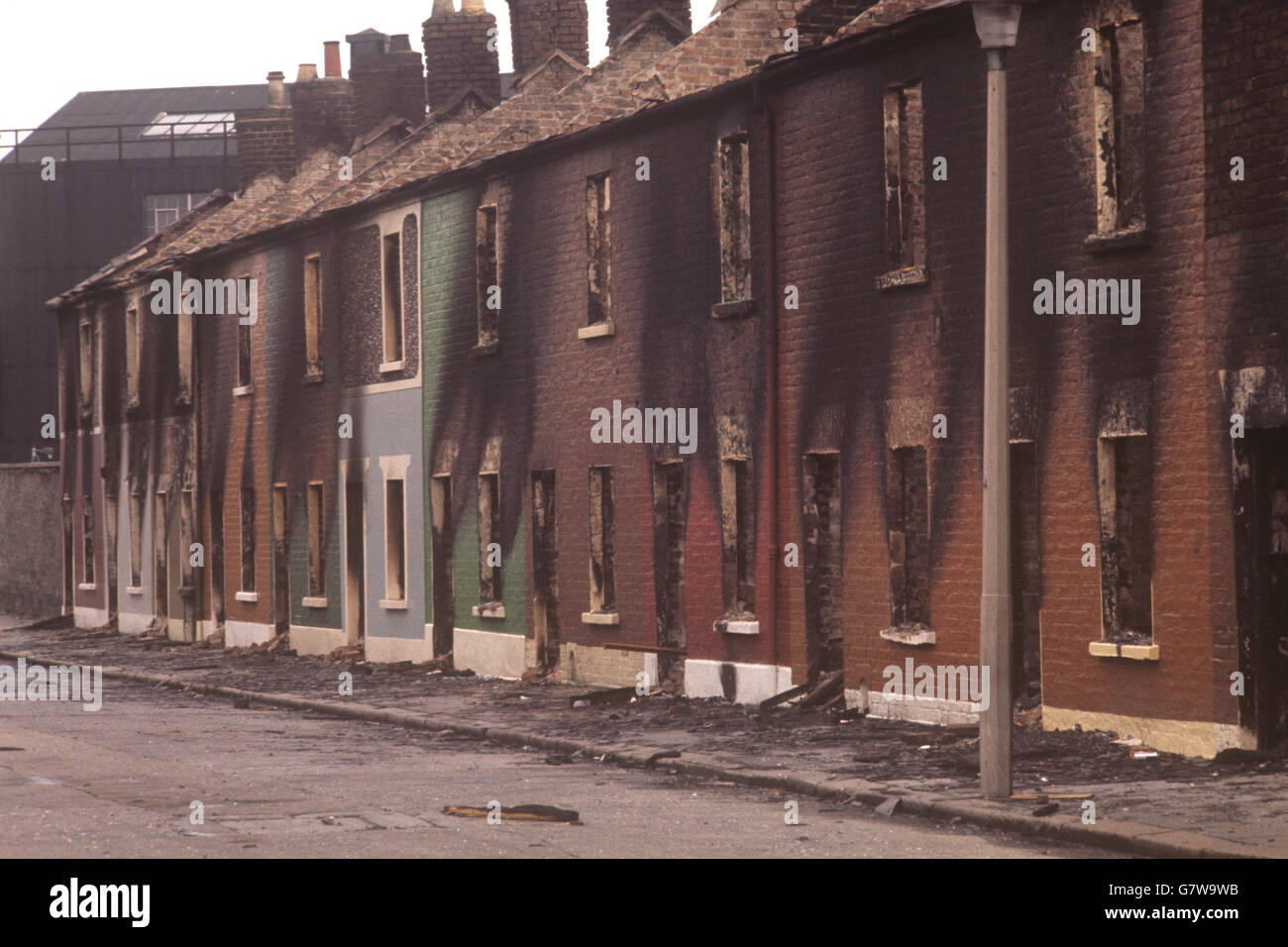 Irlanda del Norte - Las fallas - Conway Street - Belfast Foto de stock
