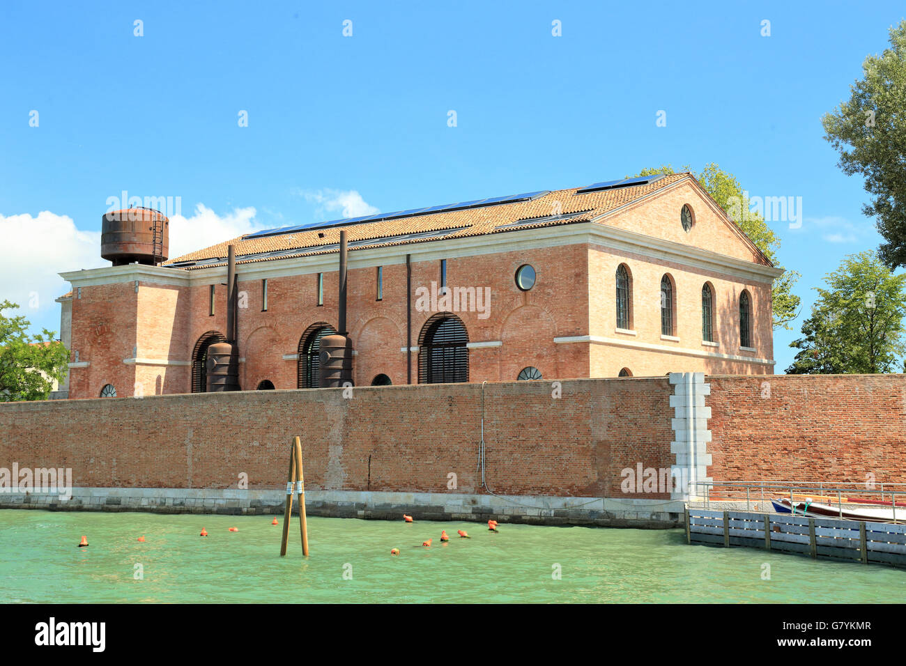 Punto Mose, centro de información, el Arsenale, Venecia Foto de stock