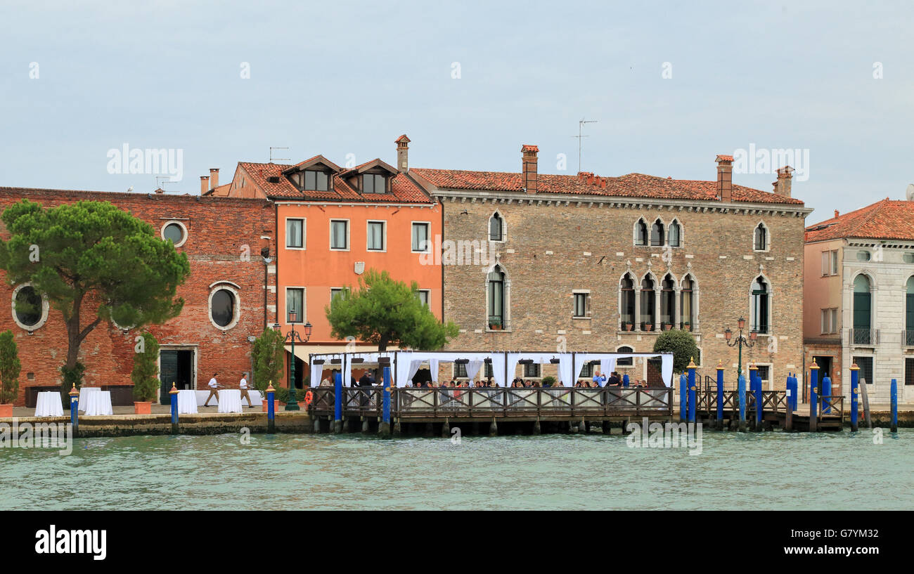 Hotel Cipriani en Venecia, Fondamenta San Giovanni Foto de stock