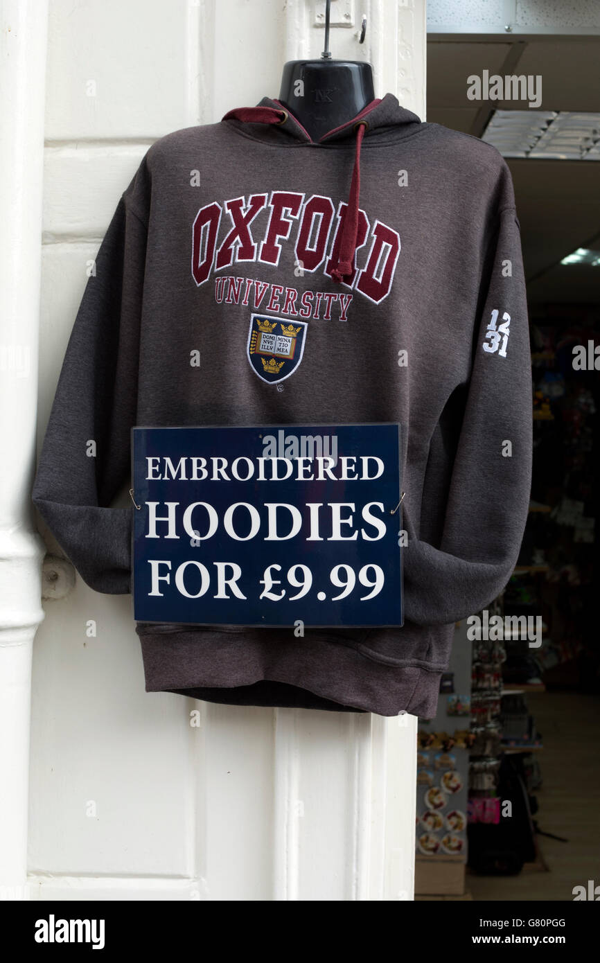 Sudaderas de la Universidad de Oxford, Oxford, Reino Unido de venta Foto de stock