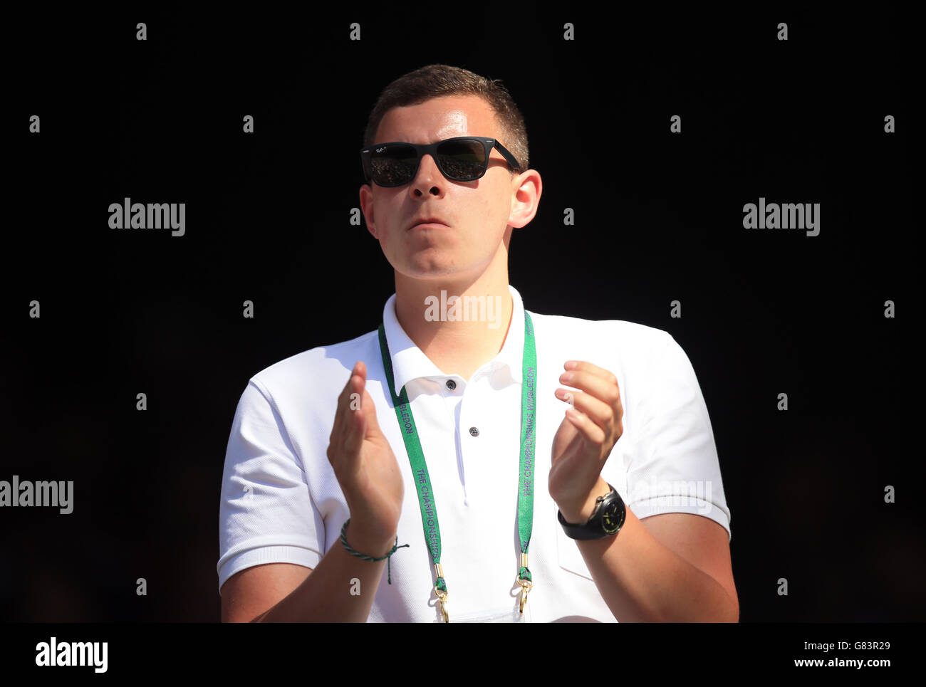 Josh Murray durante el segundo día del Campeonato de Wimbledon en el All England Lawn Tennis and Croquet Club, Wimbledon. PRENSA FOTO DE ASOCIACIÓN. Fecha de la foto: Martes 30 de junio de 2015. Ver PA Story TENIS Wimbledon. El crédito de la foto debe ser Mike Egerton/PA Wire. Foto de stock