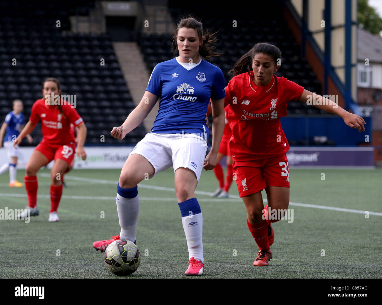 Fútbol - Mujer FA Super Liga Copa Continental - Grupo dos señoras Everton - Liverpool v señoras - Seleccione Seguridad Stadium Foto de stock