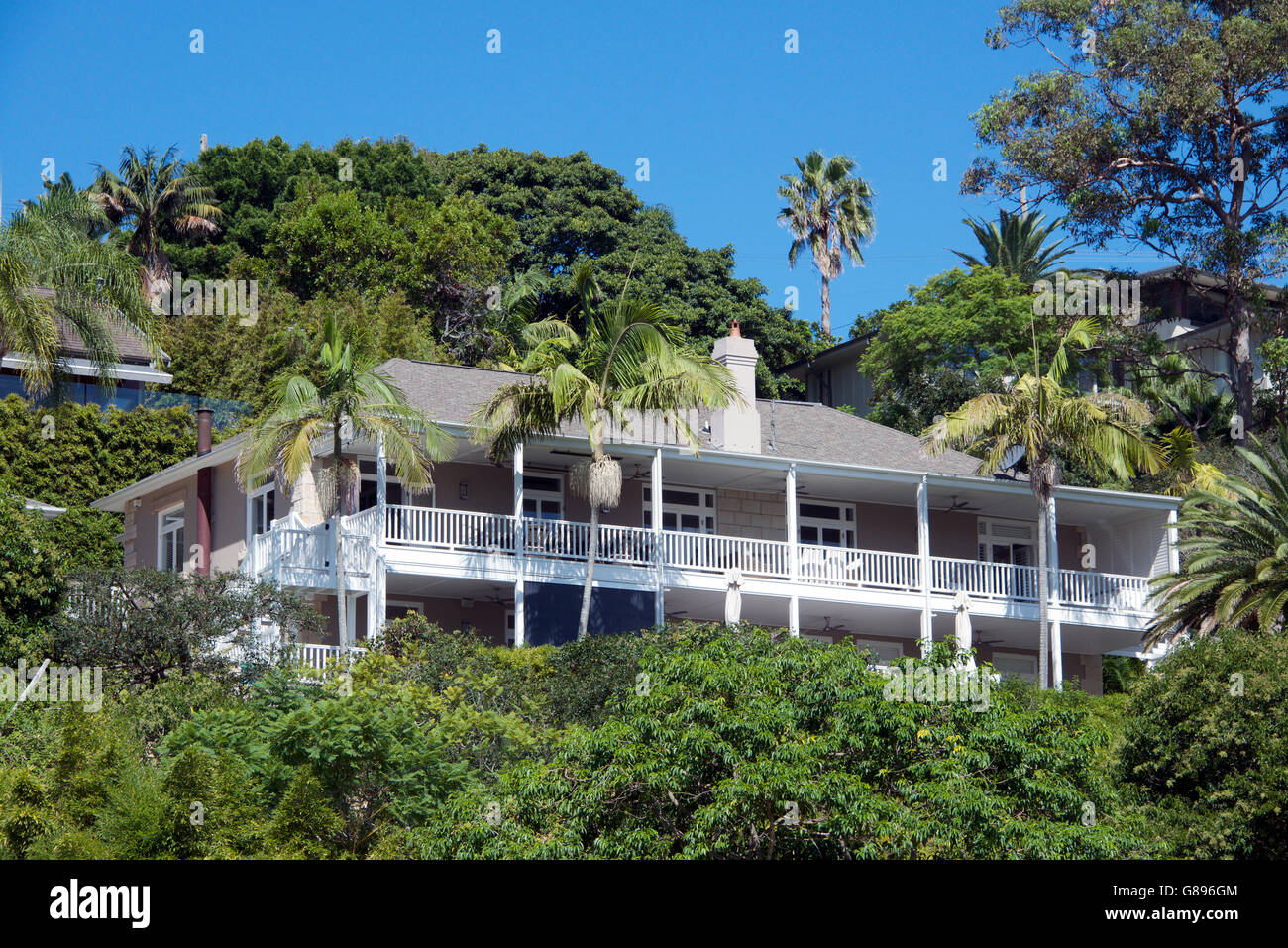 Hermosa casa de Palm Beach playas del norte de Sydney, NSW, Australia Foto de stock