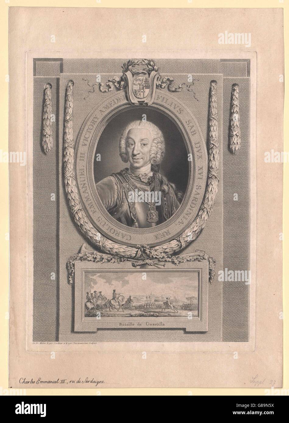 Karl Emanuel I., König von Sardinien Foto de stock