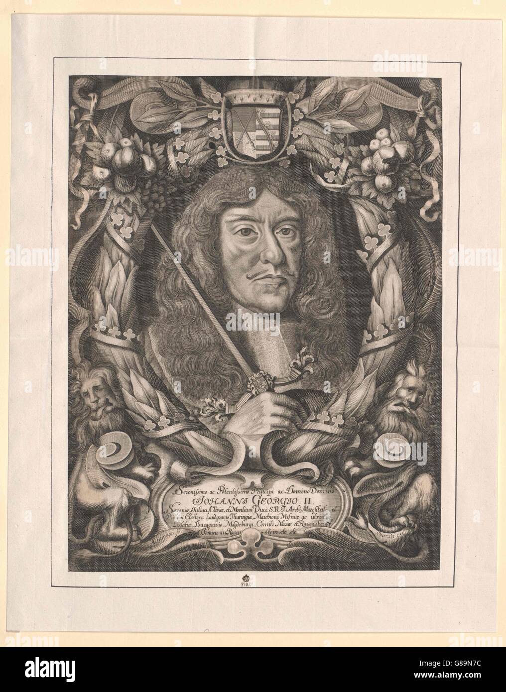 Johann Georg II., Kurfürst von Sachsen Foto de stock