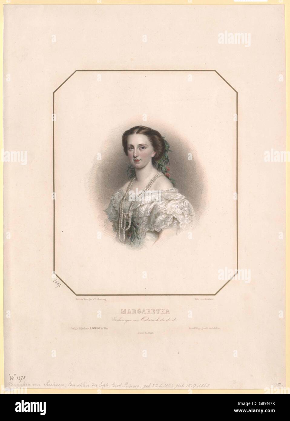 Margarete, Prinzessin von Sachsen Foto de stock