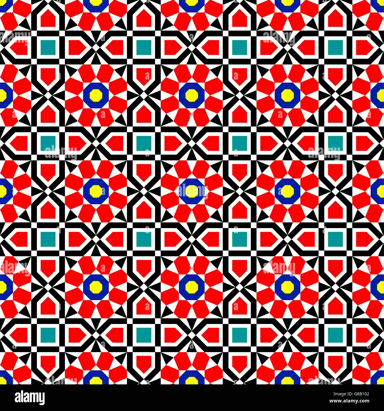 Oriente Medio tradicionales coloridos adornos Arte Islámico patrón vectorial Ilustración del Vector