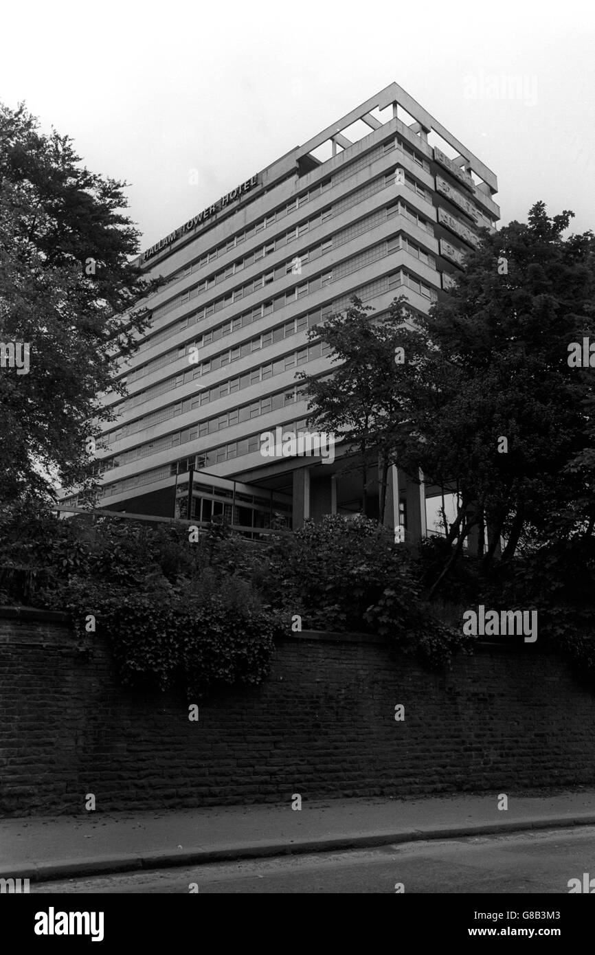 Edificios y Monumentos - Hallam Tower Hotel - Sheffield. El hotel Hallam Tower de varios pisos en Sheffield. Foto de stock