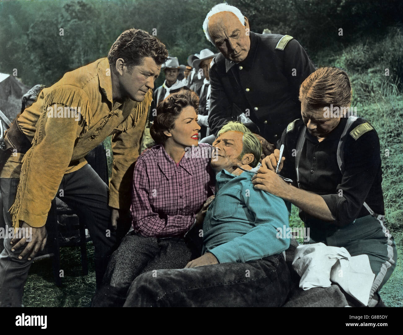 El Arma Que Gano El Oeste Usa 1955 Regie William Castle Darsteller V L Dennis Morgan Roy Gordon Paula Raymond Richard Denning Bob Bice Fotografia De Stock Alamy