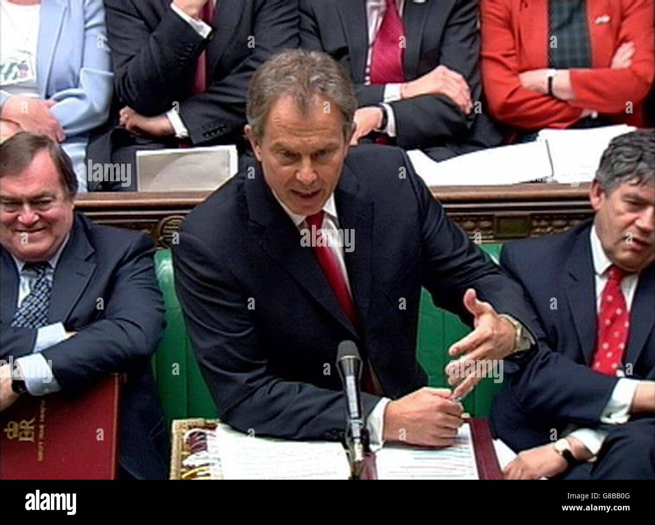 Las preguntas al Primer Ministro - Cámara de los Comunes Foto de stock