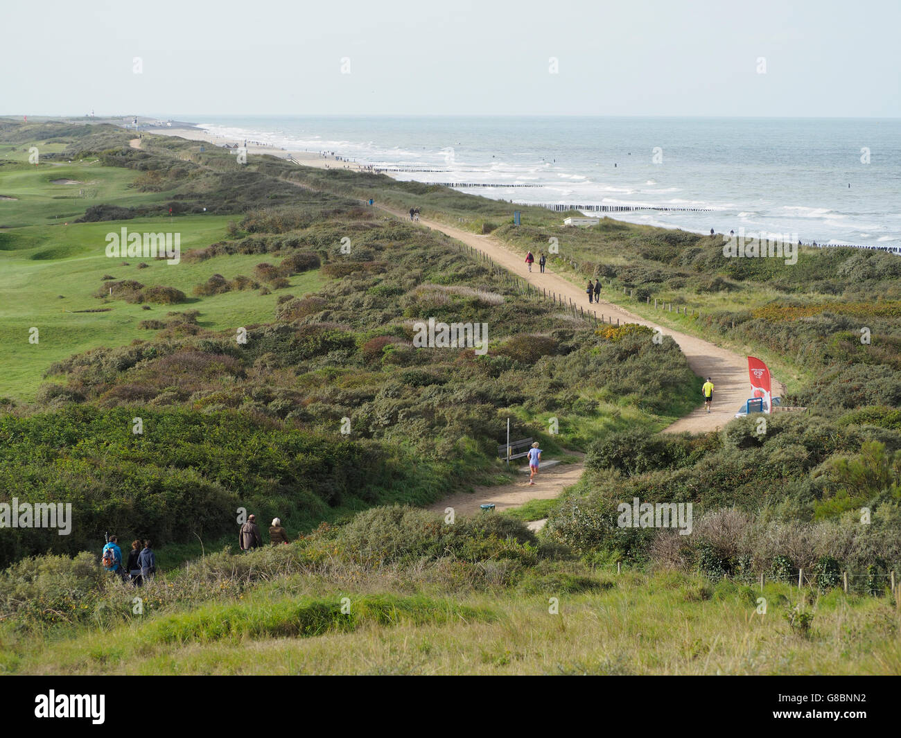 Los holandeses costa del Mar del Norte, cerca de la provincia de Zeeland Domburg, Foto de stock