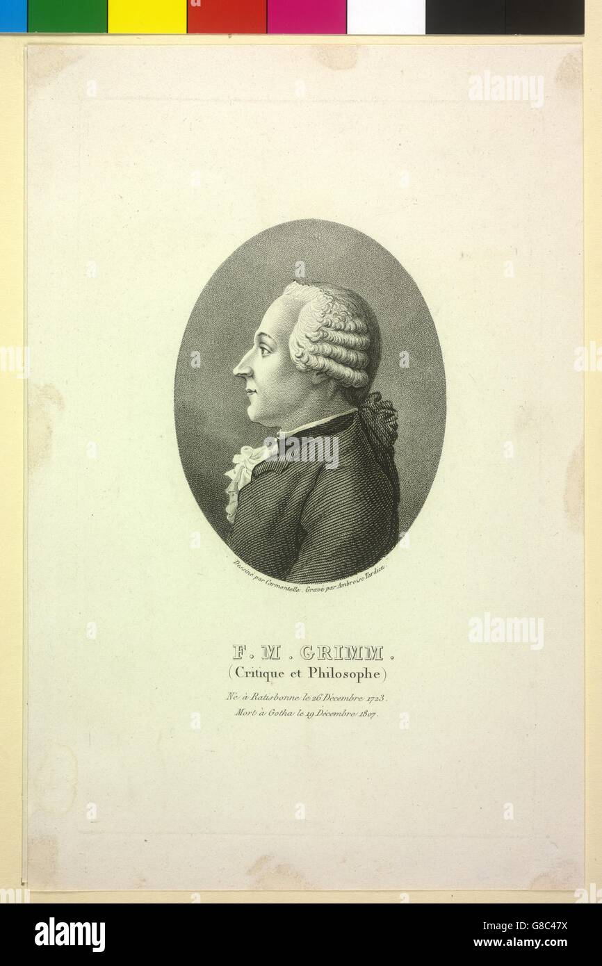 Grimm, Friedrich Melchior von Foto de stock