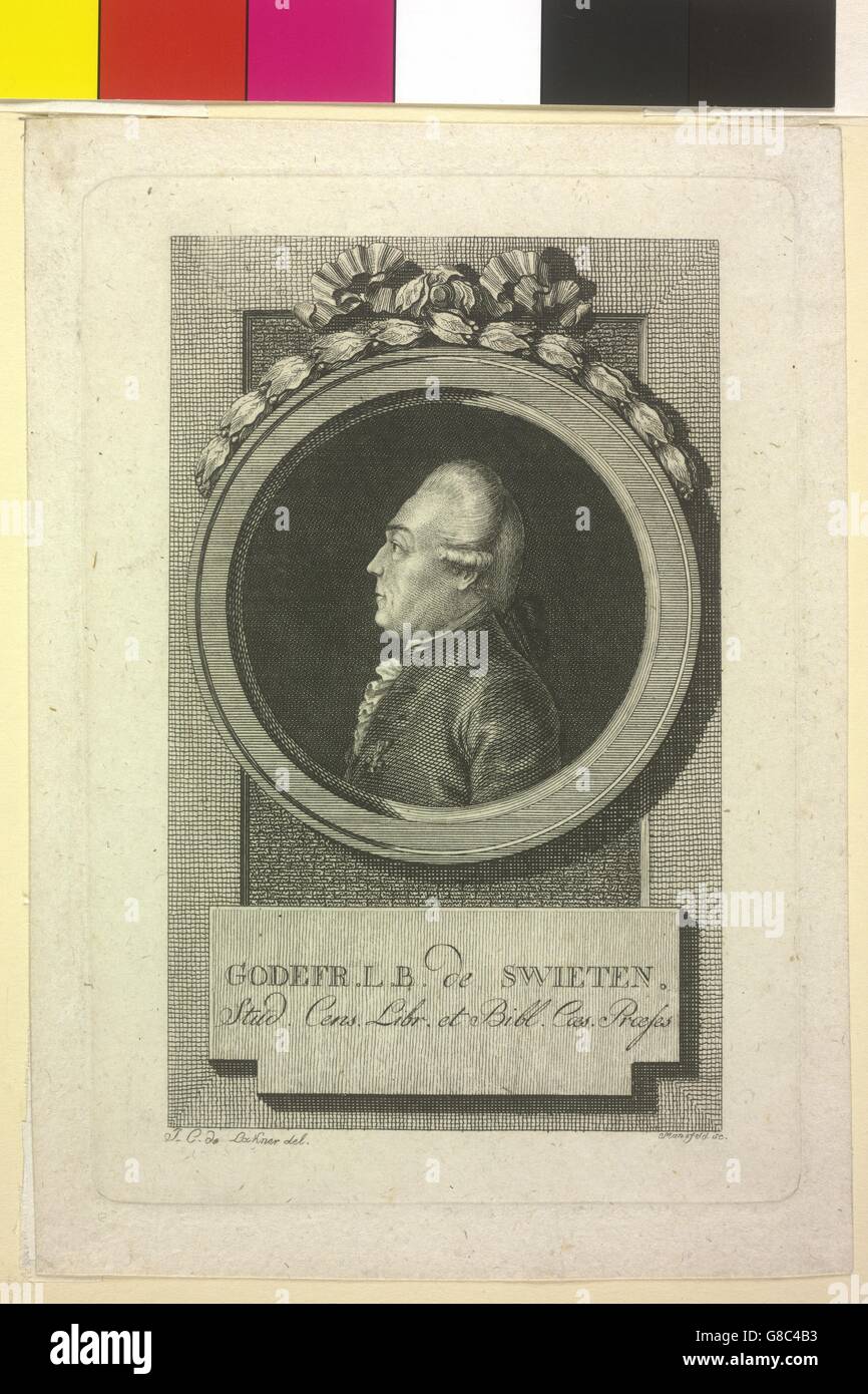 Gottfried Van Swieten, Freiherr Foto de stock
