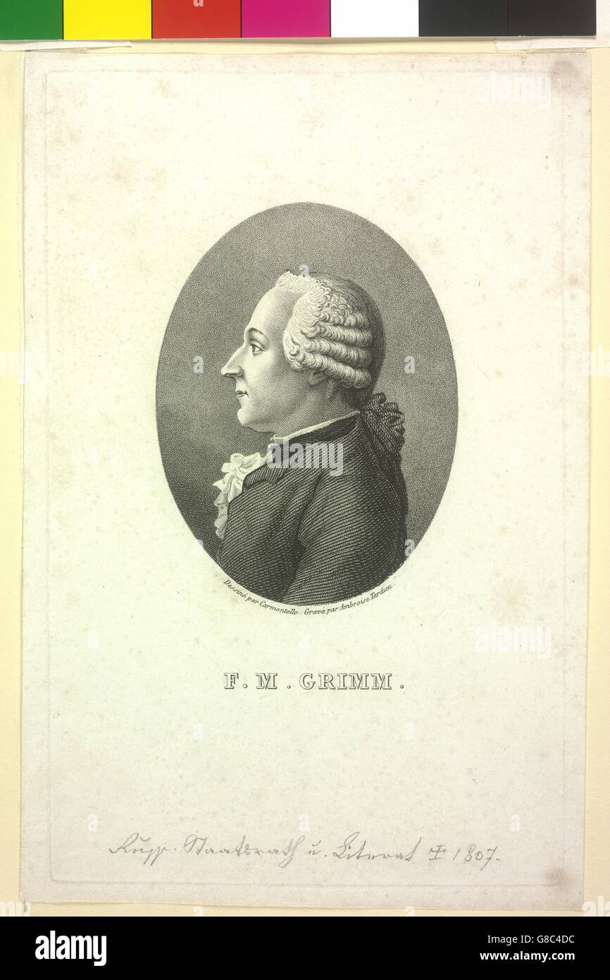 Grimm, Friedrich Melchior von Foto de stock