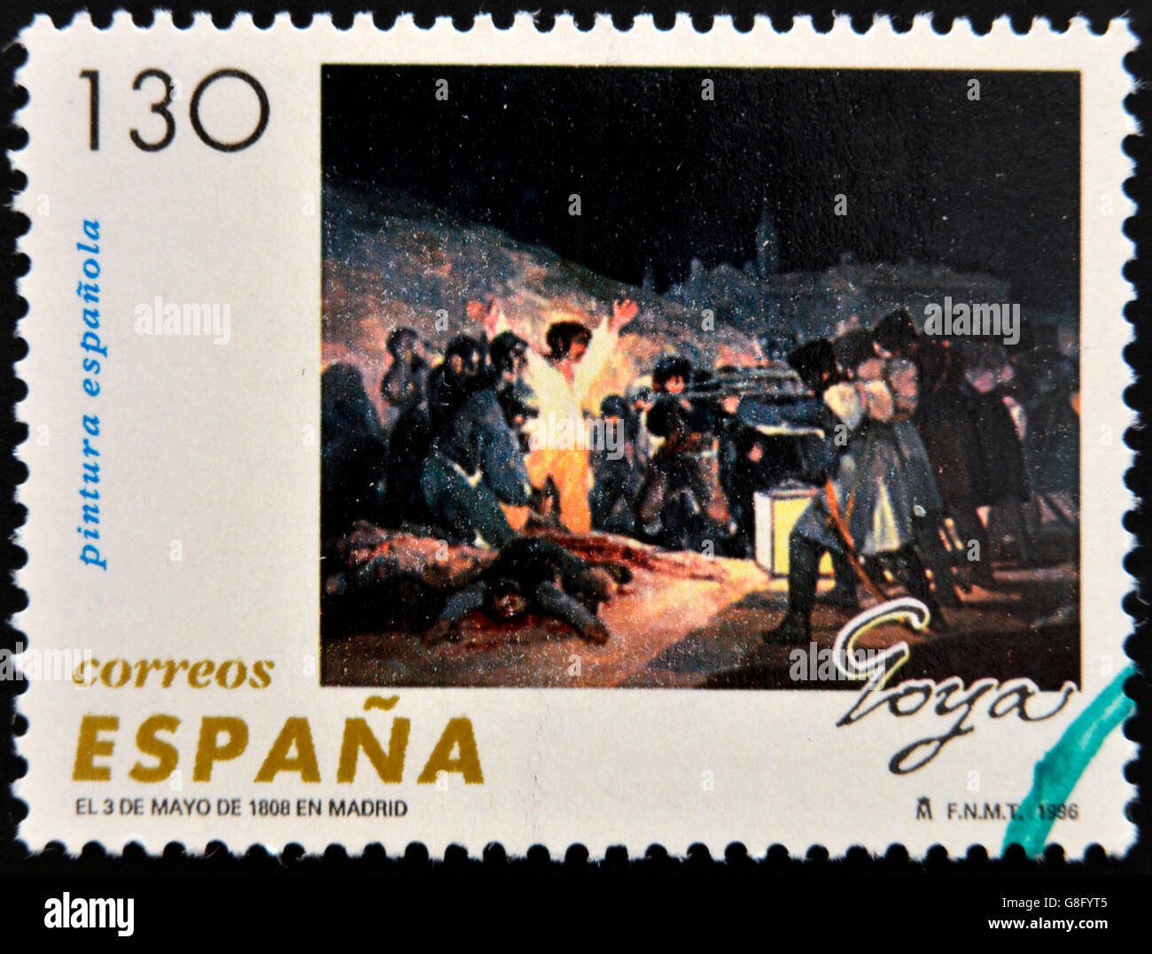 España circa 1996 un sello impreso en España muestra España circa 1996 un sello impreso en España muestra