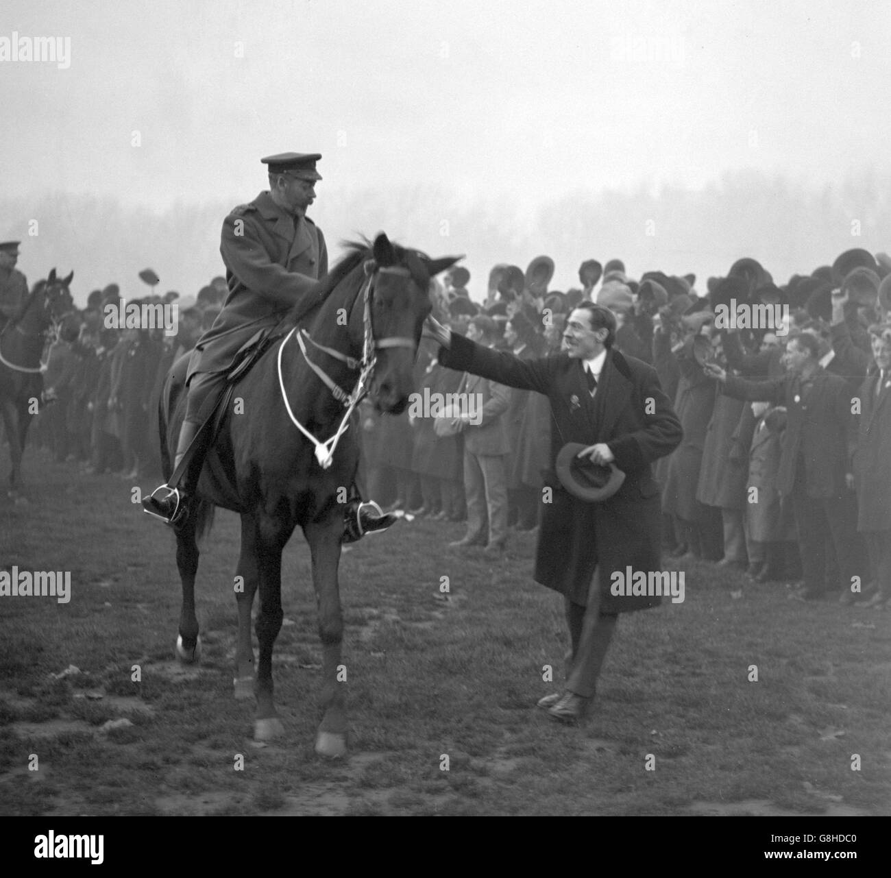 King George V y Silver Badge hombres - Hyde Park, Londres Foto de stock