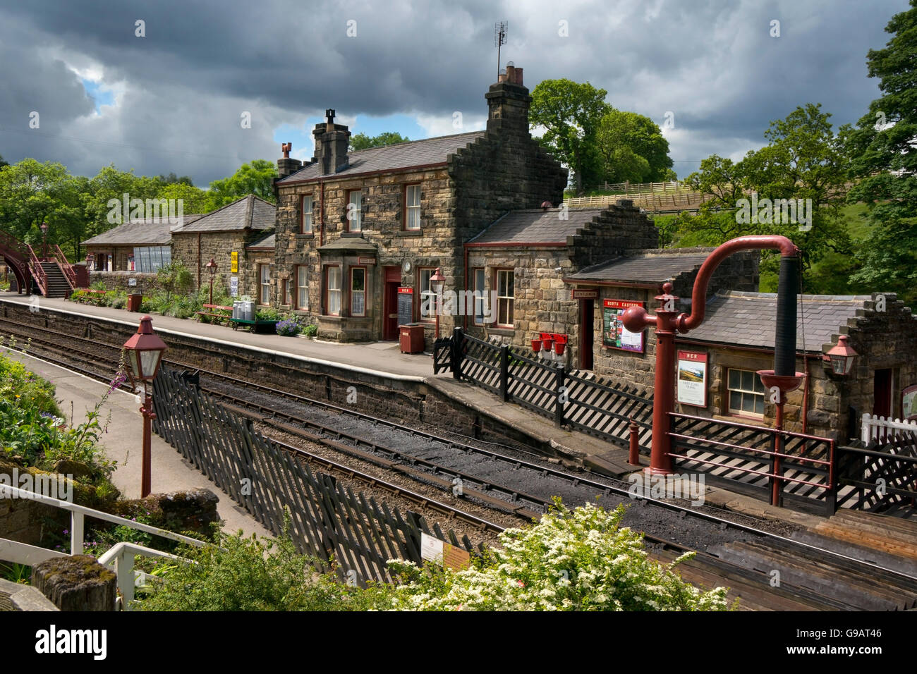 La estación Goathland Yorkshire Moors ( estación de Hogwarts de Harry Potter) Foto de stock