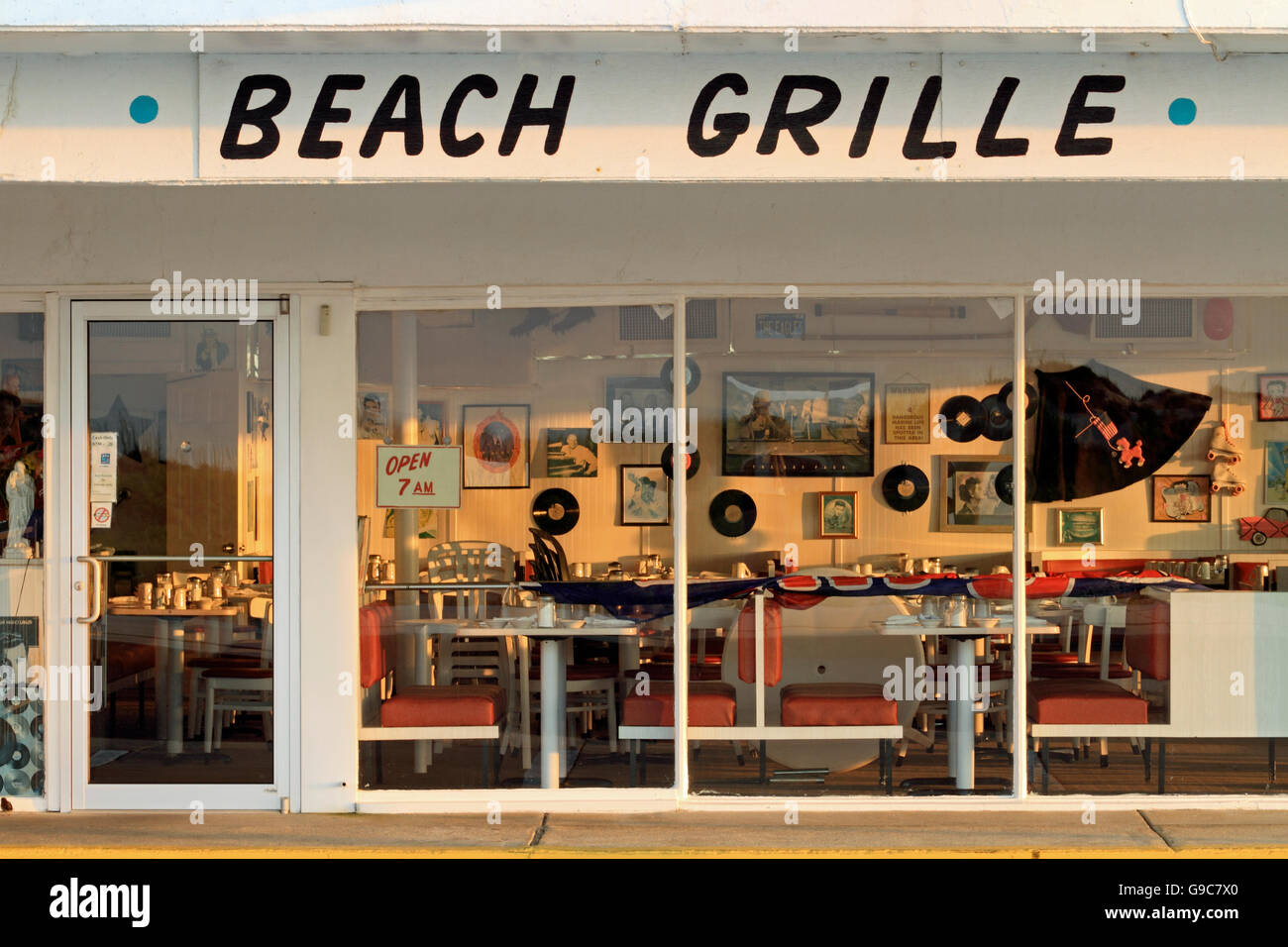 El Beach Grill cafetería en el Hotel Crusader, Wildwood Crest, Nueva Jersey, EE.UU. Foto de stock