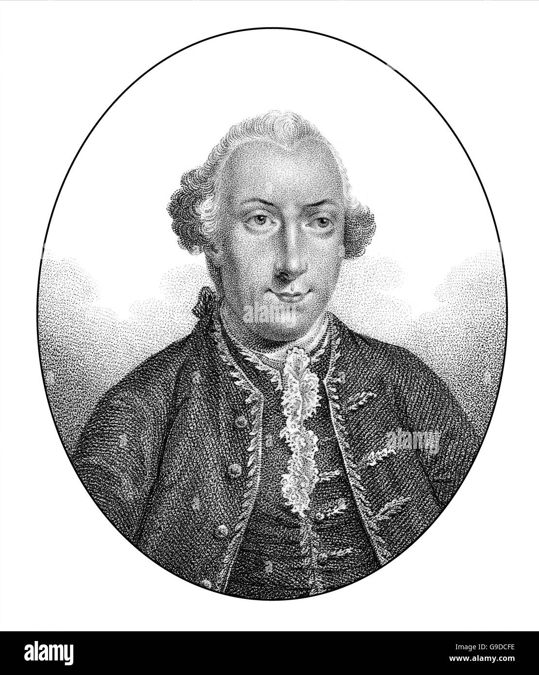 Frederick Calvert, sexto Barón de Baltimore, 1731-1771, un noble inglés Foto de stock