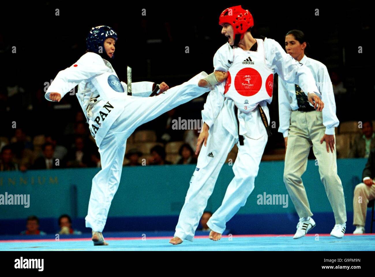 Juegos Olímpicos Sydney 2000 - Taekwondo - mujeres de 67kg - Medalla de Bronce Playoff Fotografía de stock - Alamy
