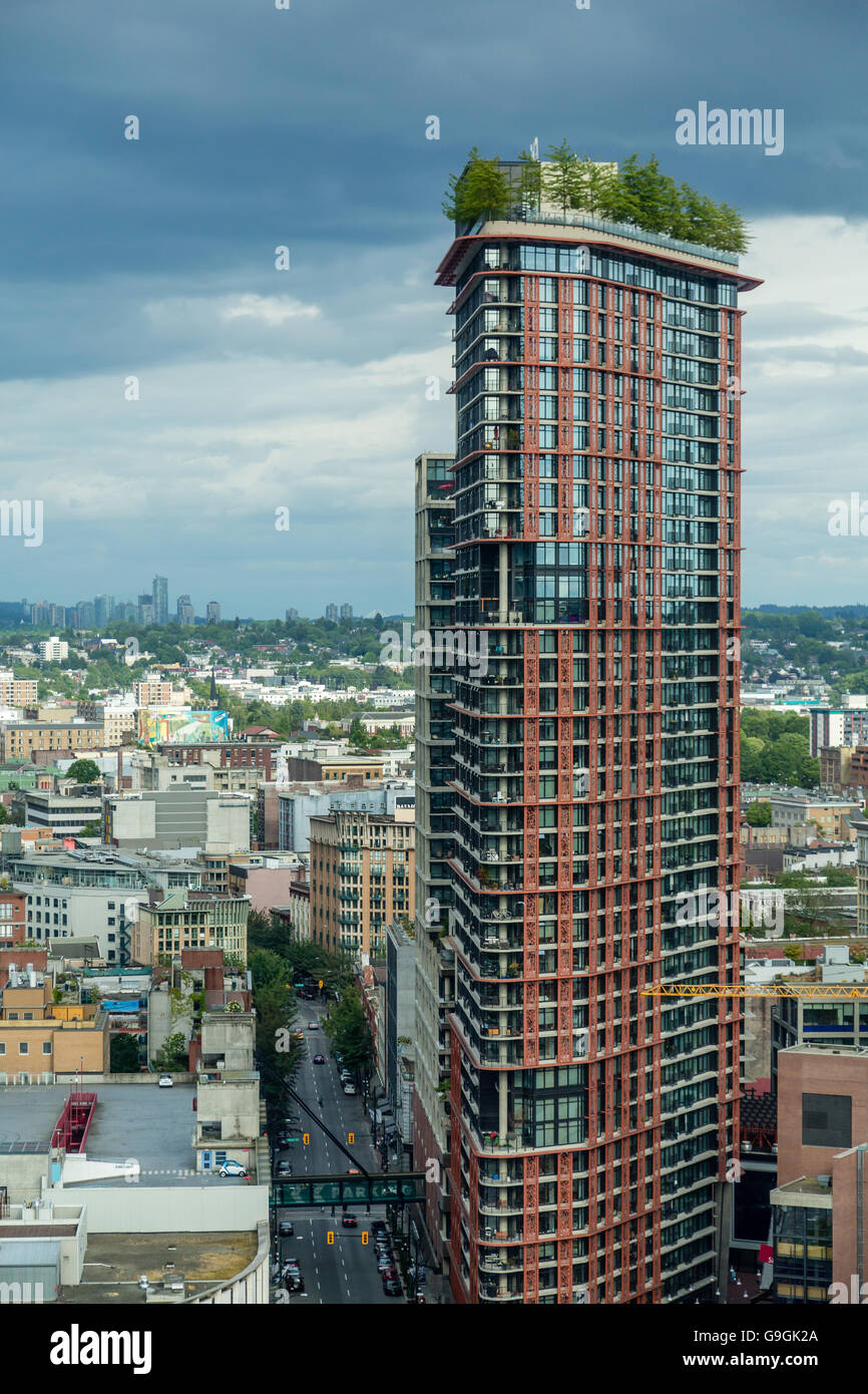 Los edificios en el centro de Vancouver, British Columbia, Canadá Foto de stock