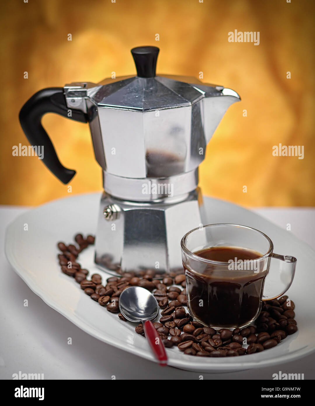 TAZA ESPRESSO ROJA CON PLATO – Italian Coffee