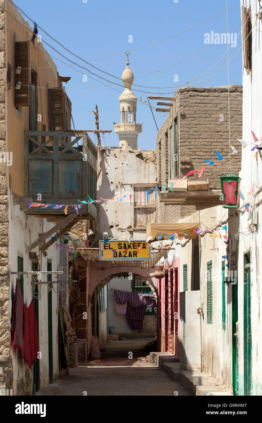 El bazar Sakefa, souk al-Qusair, Egipto / Al Qusayr, Qseir, Kosseir Foto de stock