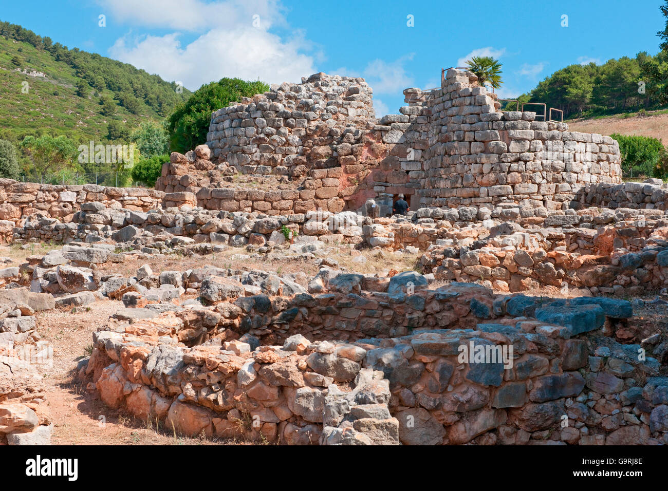 Ruinas de Nuraghe Palmavera di, Alghero, Sassari, Cerdeña, Italia, Europa / Alghero Foto de stock