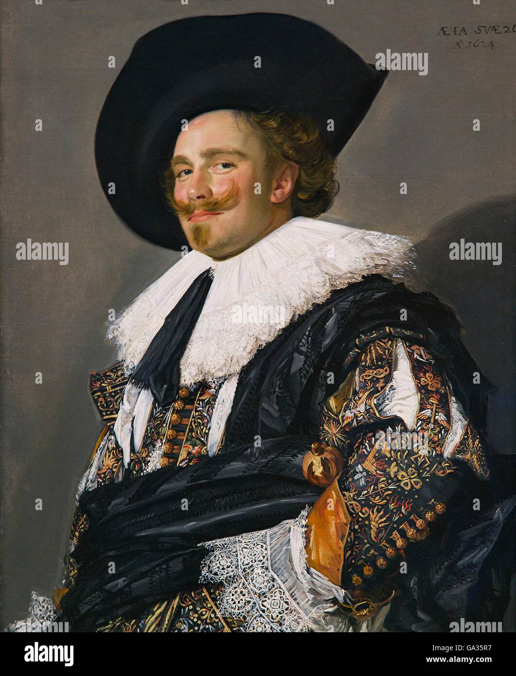 Laughing Cavalier, por Franz Hals, 1624, Wallace Collection, London, England, Reino Unido, GB Europa Foto de stock
