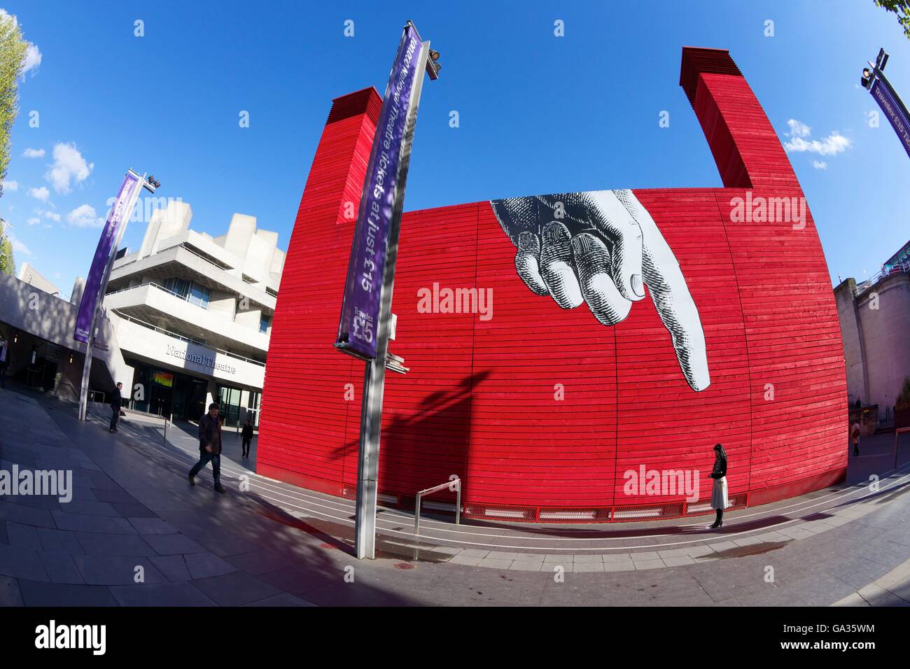 El galpón, Teatro Nacional, South Bank, Londres, Inglaterra, Reino Unido, GB Europa Foto de stock