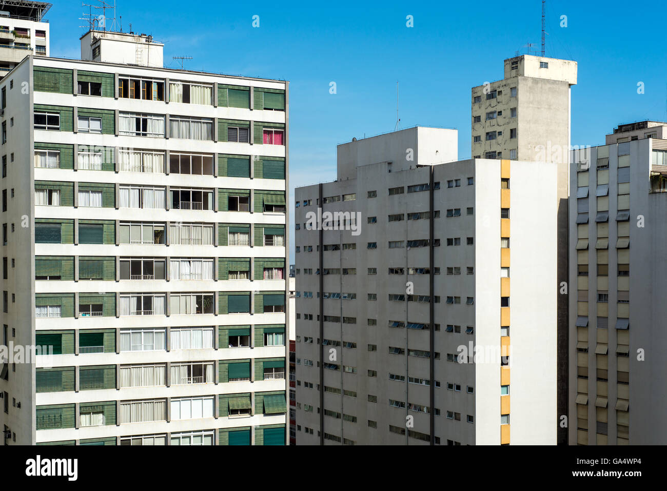 Bloques de apartamentos en Sao Paulo, Brasil Foto de stock