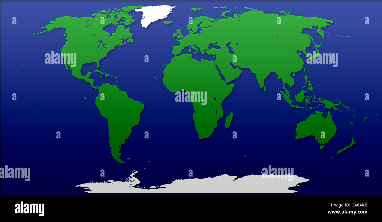 Mapa del mundo ilustración cortada efecto efectos Foto de stock