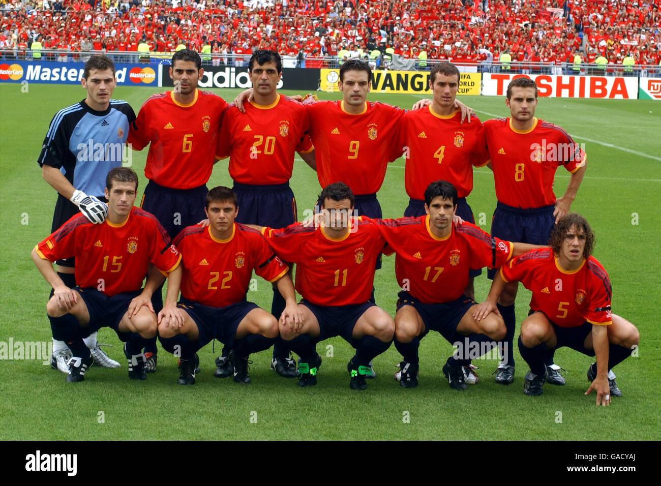 Fútbol - Copa Mundial de la FIFA 2002 - del trimestre - España contra República de Corea. España, Grupo de equipo Fotografía de stock - Alamy