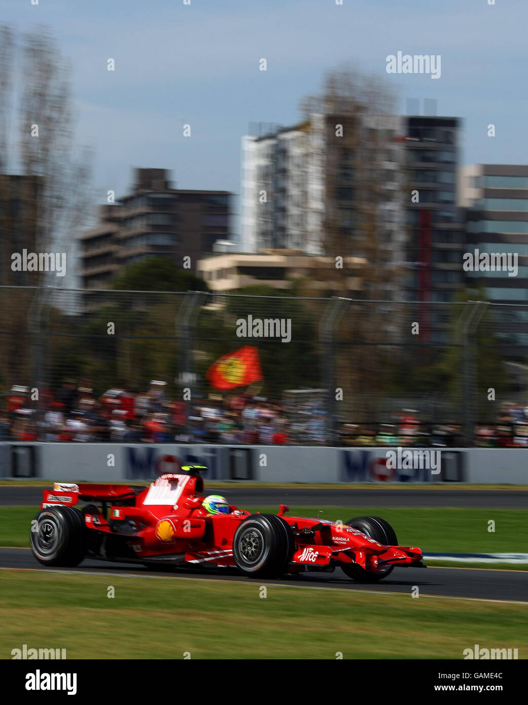 Felipe Massa de Brasil durante la clasificación en Albert Park, Melbourne, Australia. Foto de stock