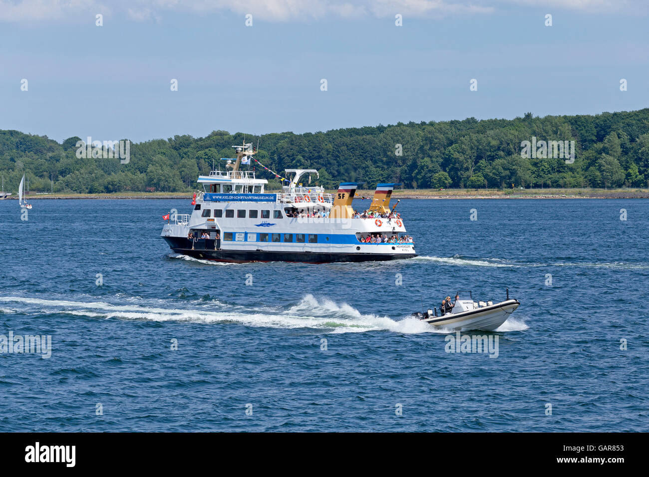 Excursión en barco, la Semana de Kiel, Kiel, Schleswig-Holstein, Alemania Foto de stock