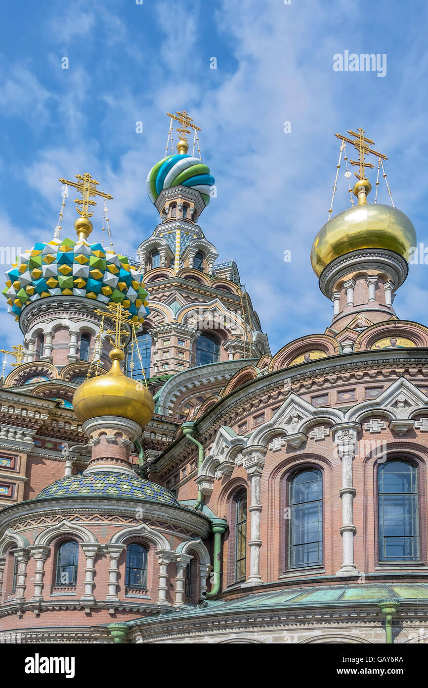 Iglesia de la sangre derramada en San Petersburgo en Rusia Foto de stock