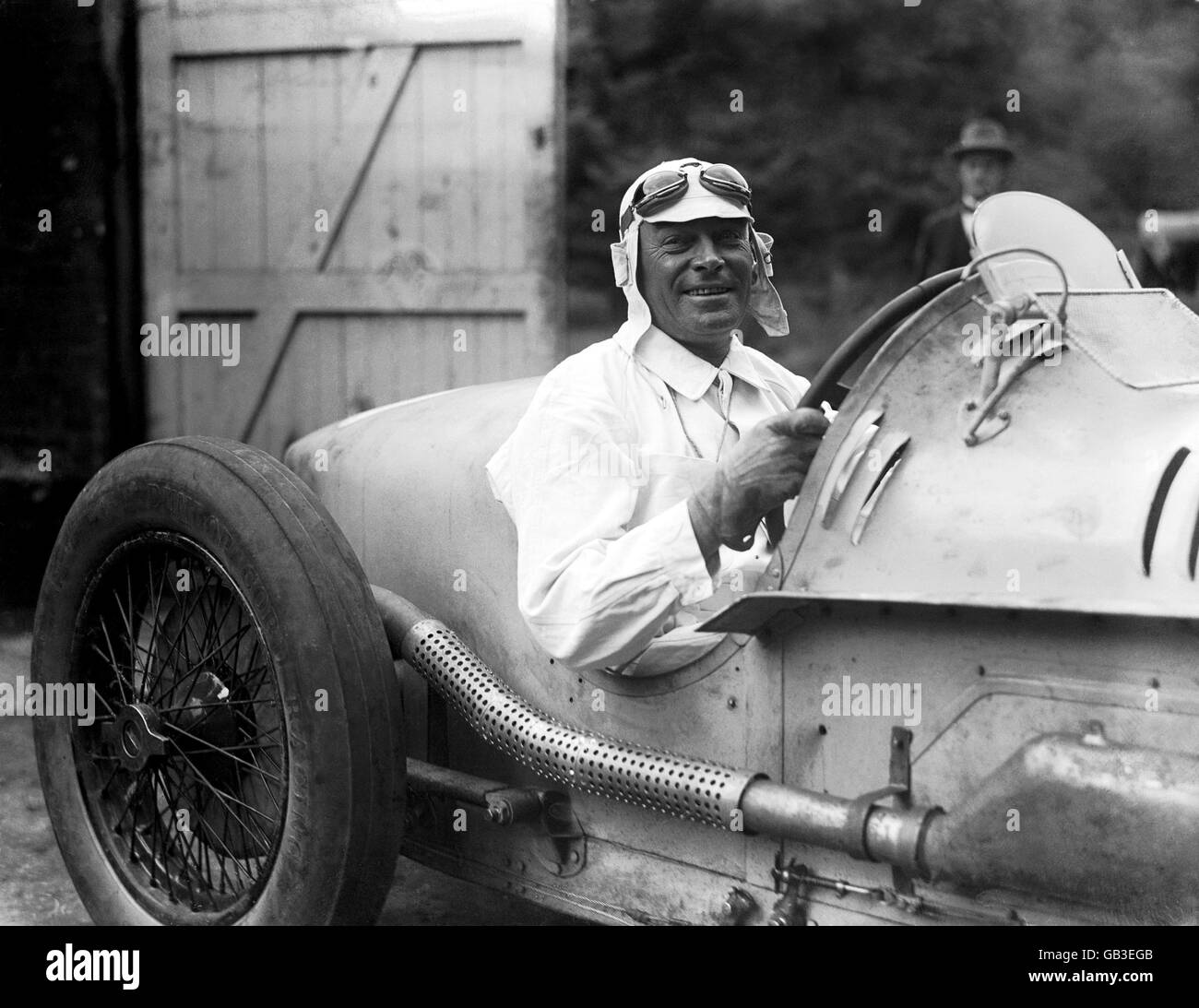 Louis Wagner, ganador del primer Gran Premio de Inglés con su copiloto Robert Senechal Foto de stock