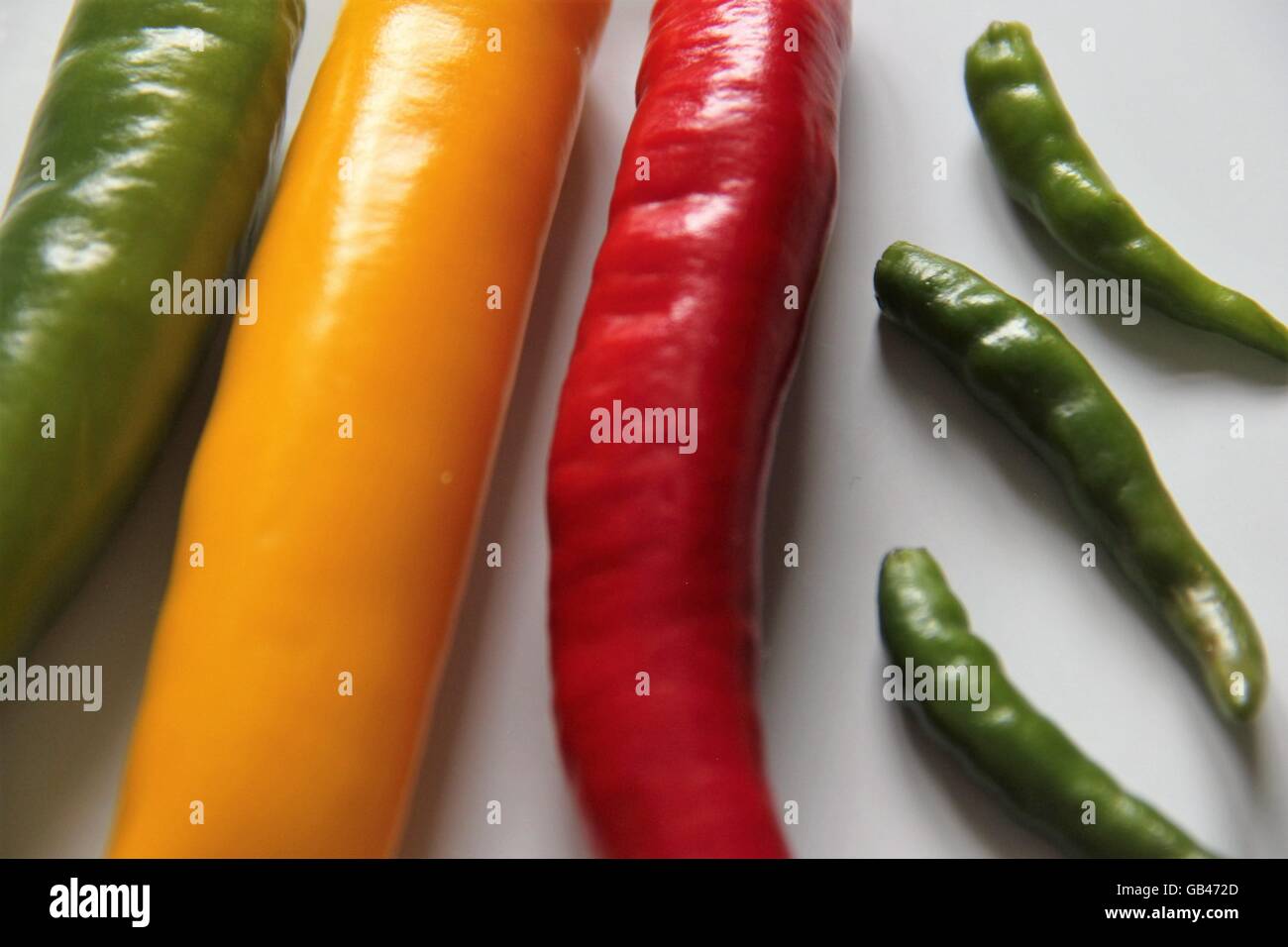 Colorido chiles! Foto de stock