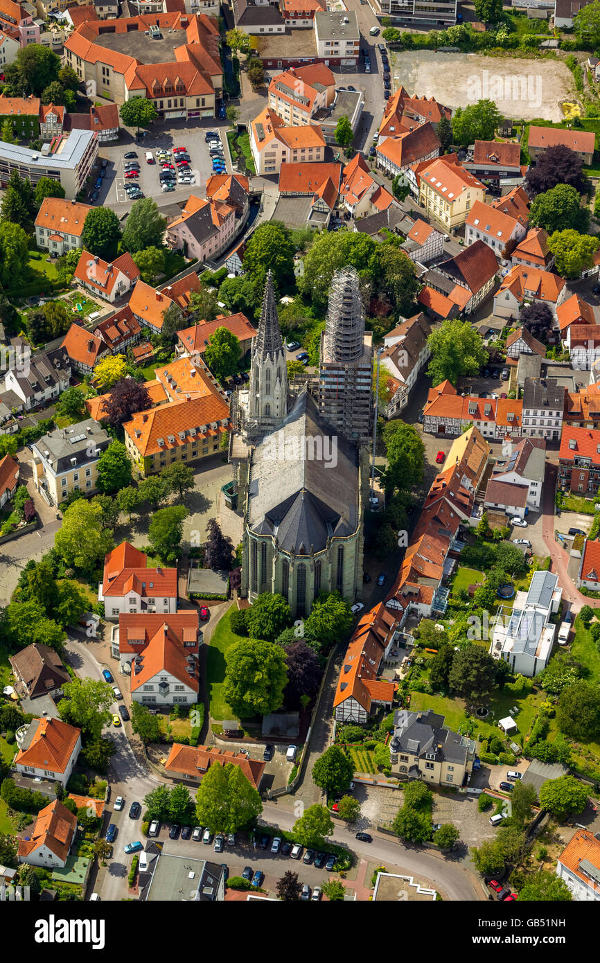 Vista aérea, Sankt Maria zur Wiese, Soest, Soester normal, Renania del Norte-Westfalia, Alemania, Europa, Europa Alemania, vista aérea Foto de stock