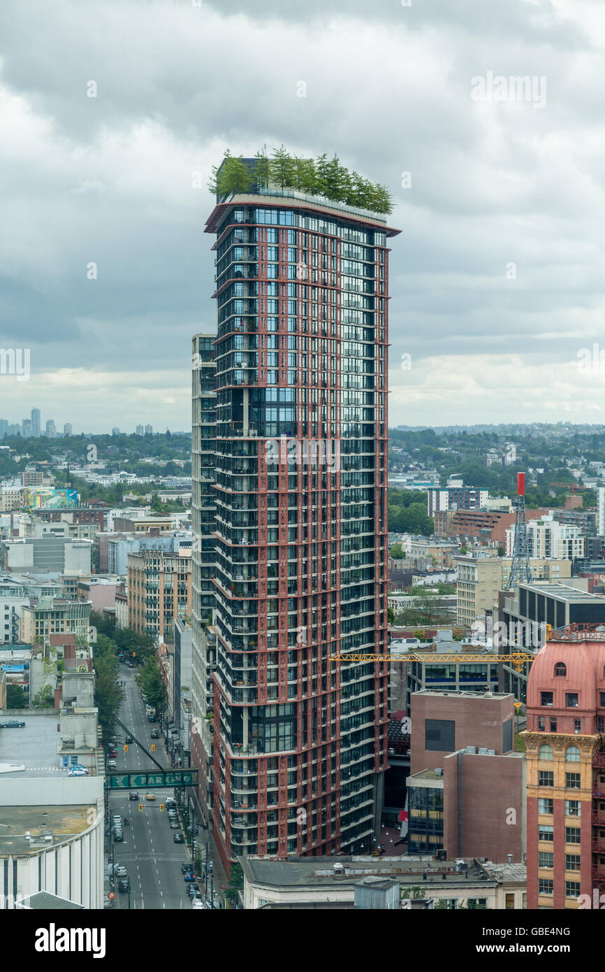 Los edificios en el centro de Vancouver, British Columbia, Canadá Foto de stock