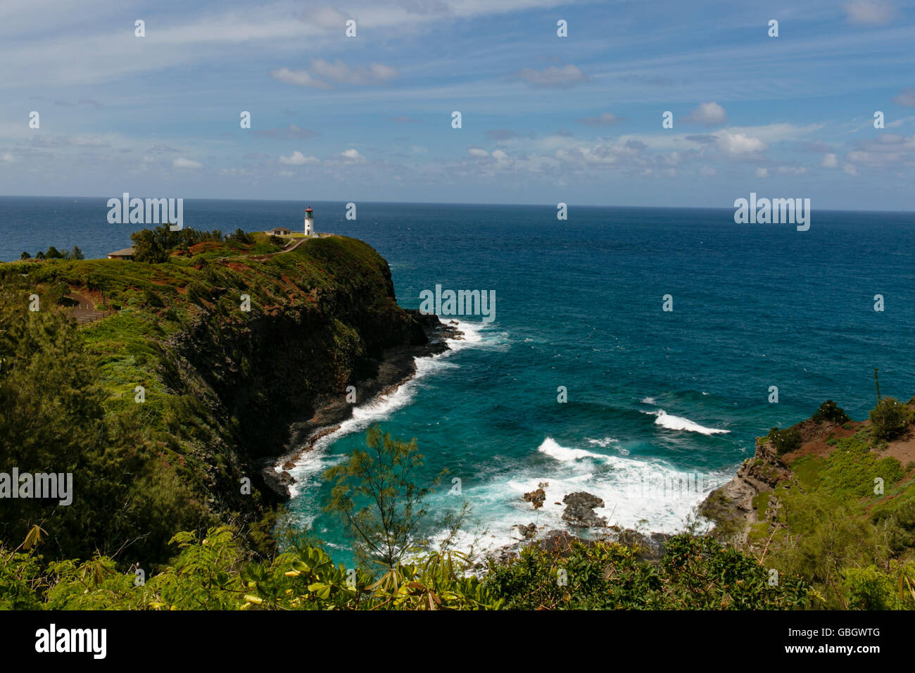 El Kilauea en Hawaii Light House Foto de stock