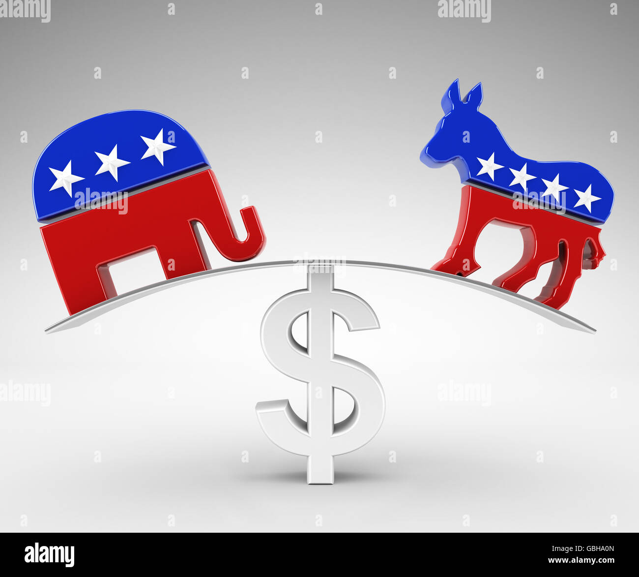 Política y dinero. Foto de stock