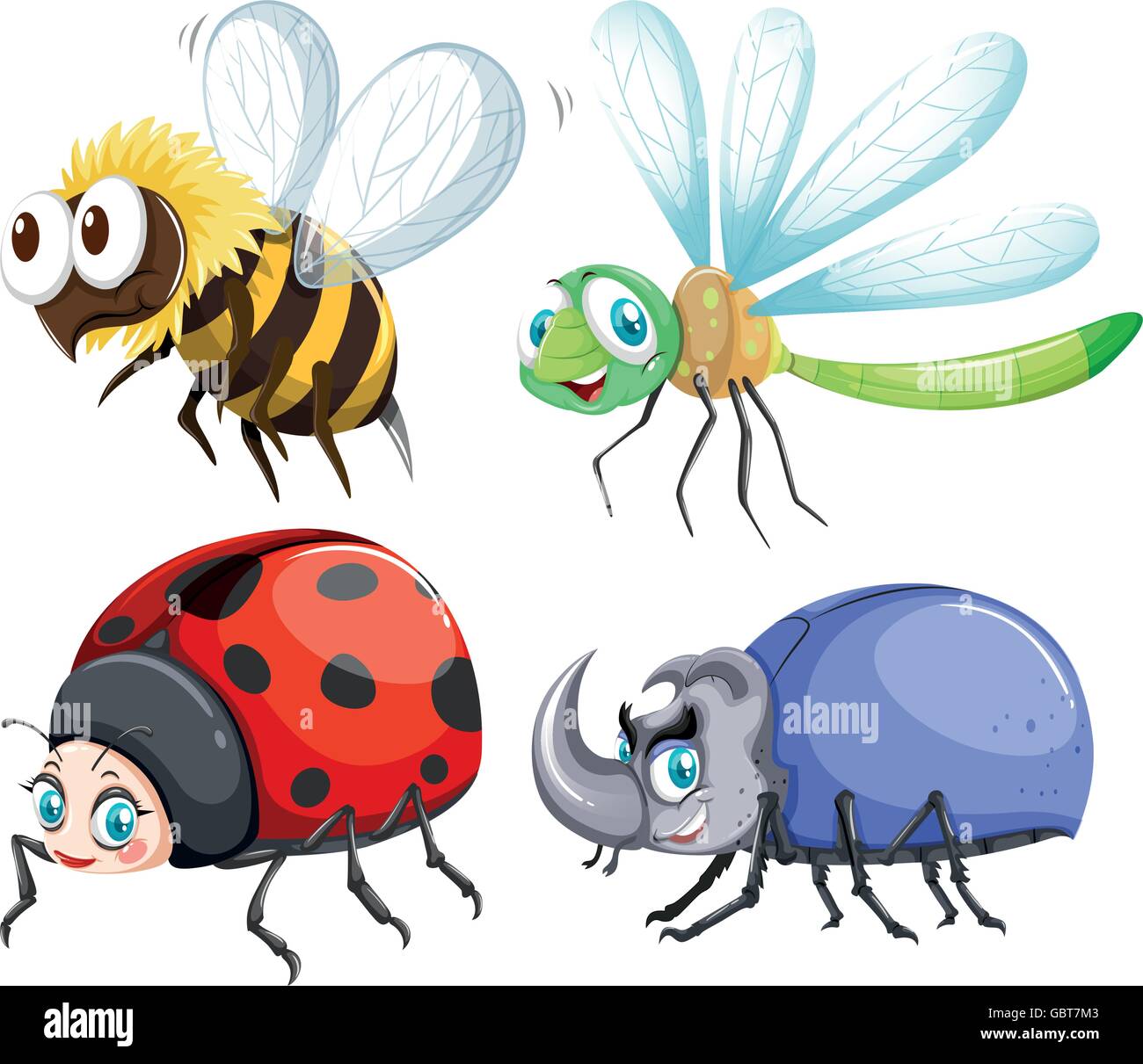 Otro tipo de insectos que vuelan ilustración Ilustración del Vector