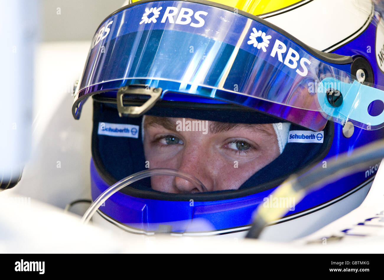Nico Rosberg de Williams durante la sesión de calificación en Albert Park, Melbourne, Australia. Foto de stock