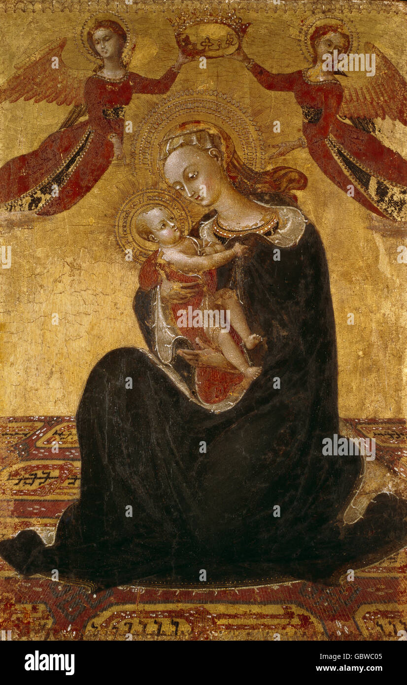 Bellas artes, Sassetta (1392 - 1450), pintura 'Madonna con niño", Strossmayer Galería, Zagreb, Foto de stock